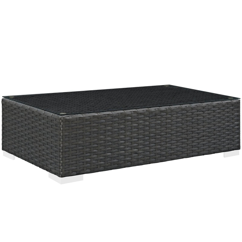 Modway Sojourn Outdoor Patio Coffee Table - Chocolate - EEI-1852