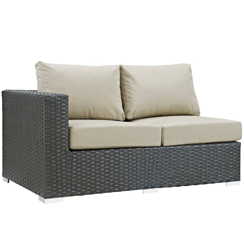 Modway Sojourn Outdoor Patio Left Arm Loveseat - EEI-1858