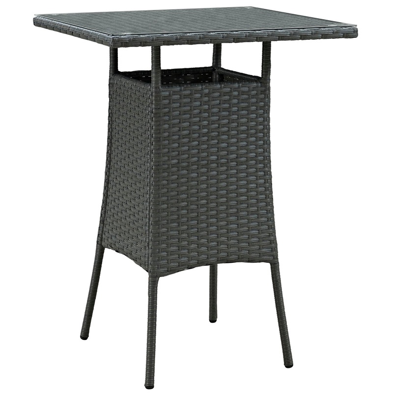 Modway Sojourn Small Outdoor Patio Bar Table - Chocolate - EEI-1958