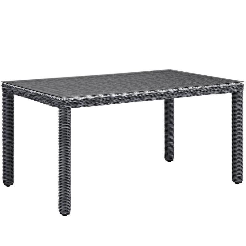 Modway Summon 59" Outdoor Patio Dining Table - Gray - EEI-1945