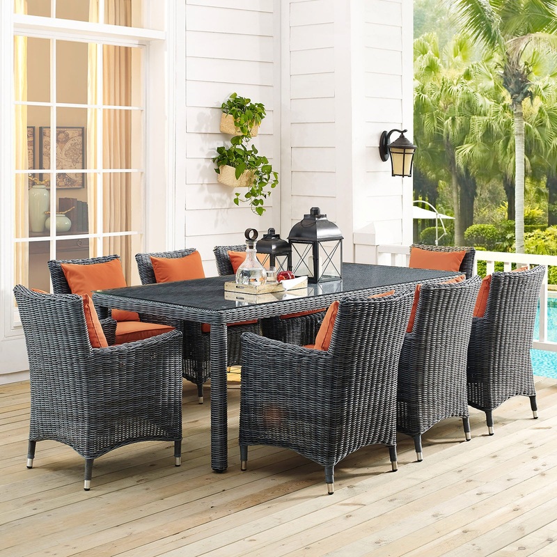 Modway Summon 83" Outdoor Patio Dining Table - Gray - EEI-1942