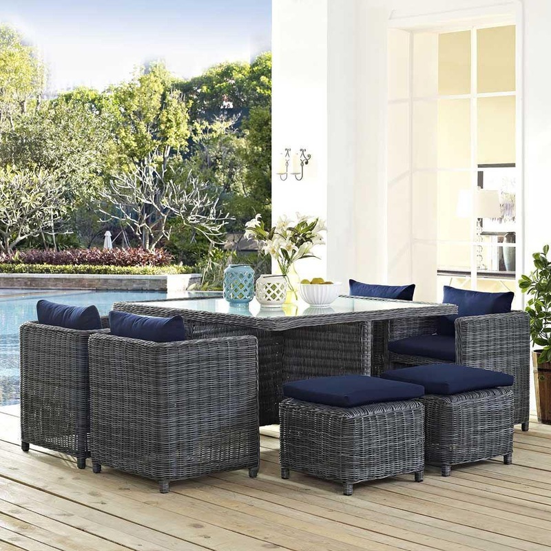 Modway Summon 9 Piece Outdoor Patio Dining Set - EEI-1947