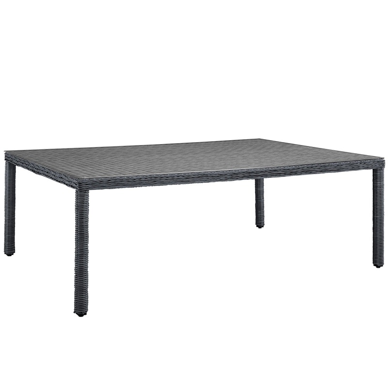 Modway Summon 90" Outdoor Patio Dining Table - Gray - EEI-1944