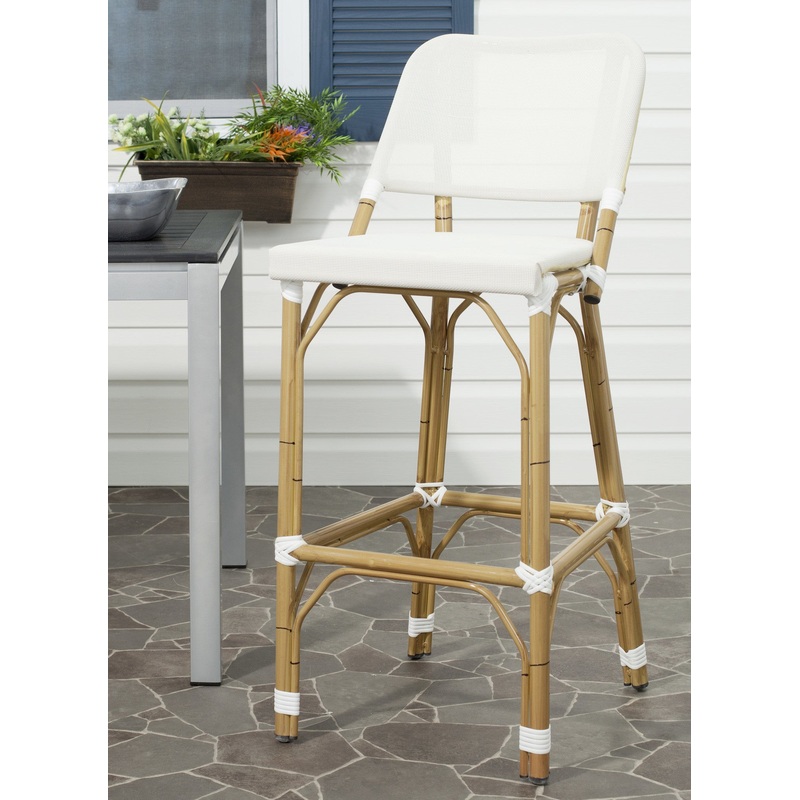 Safavieh Deltana Barstool Beige (Indoor/Outdoor)