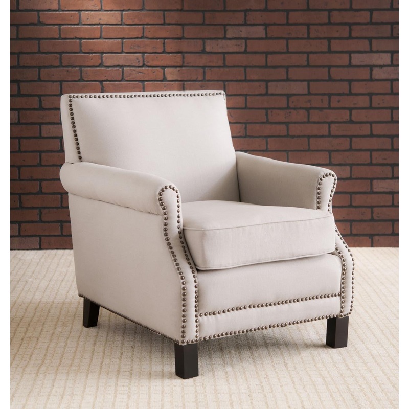 Safavieh Easton Club Chair - Brass Nail Heads