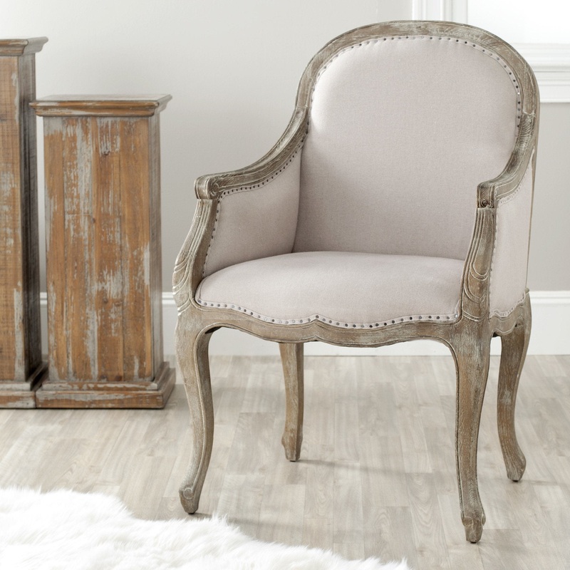 Safavieh Esther Arm Chair With Flat Black Nail Heads