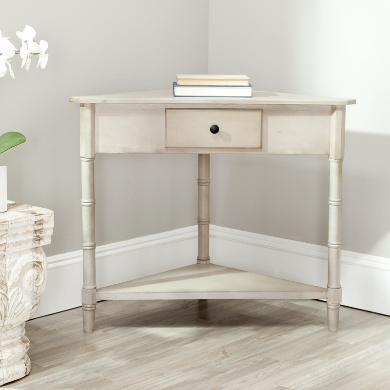 Safavieh Gomez Corner Table With Storage Drawer