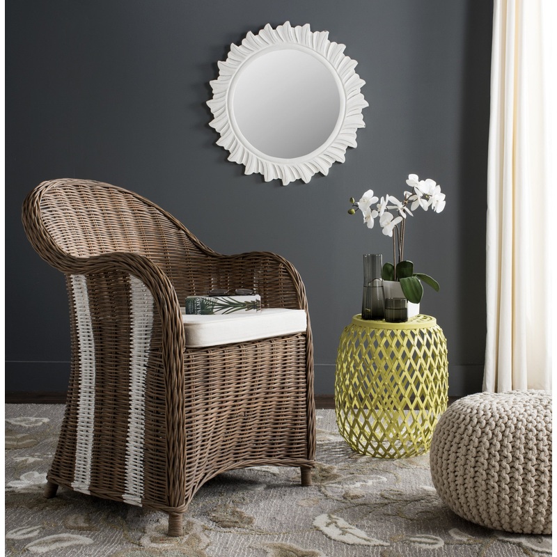 Safavieh Hemi Striped Wicker Club Chair