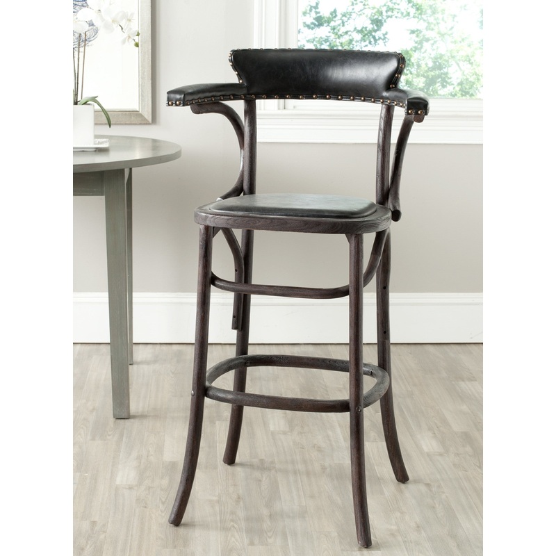 Safavieh Kenny Barstool - Brass Nail Heads