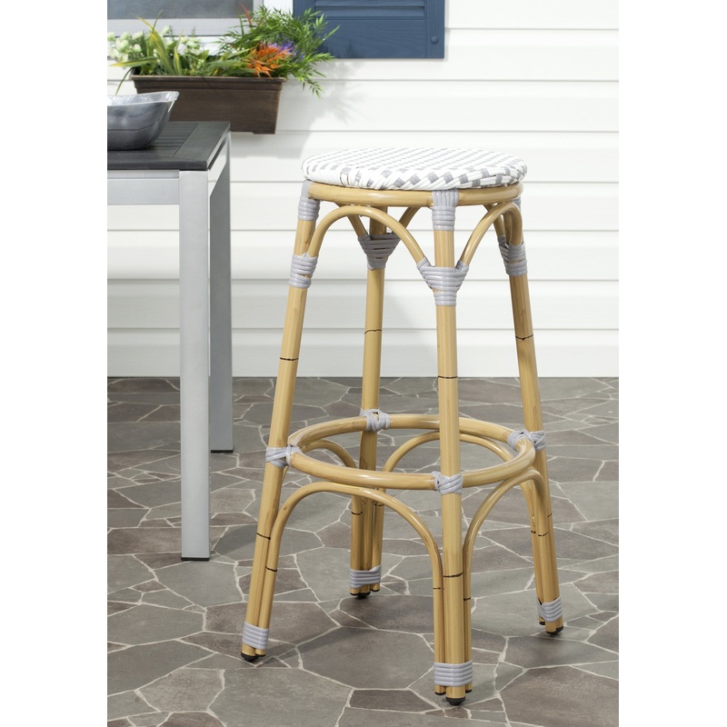 Safavieh Kipnuk Stool Grey/White (Indoor/Outdoor)