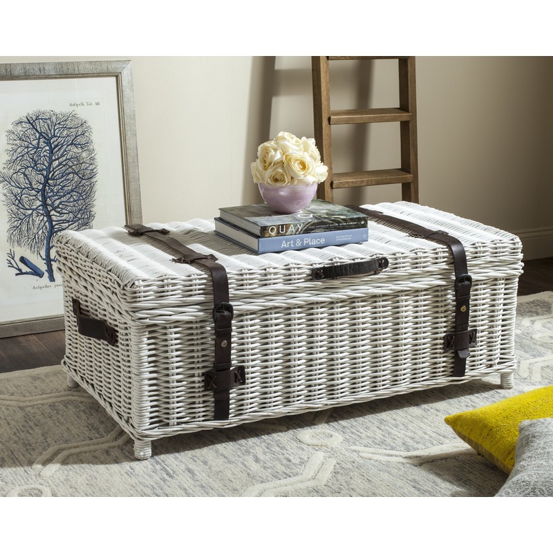 Safavieh Navarro Rattan Coffee Table Trunk