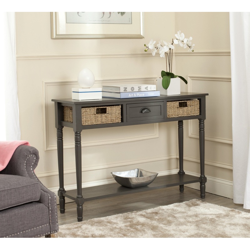 Safavieh Winifred Wicker Console Table With Storage
