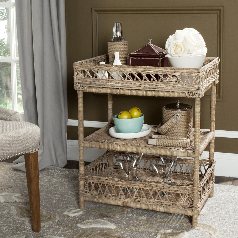 Safavieh Ajani Wicker 3 Tier Accent Table