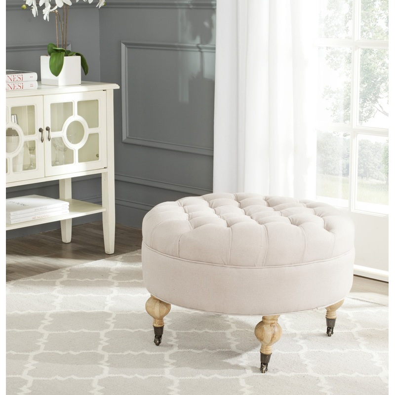 Safavieh Clara Tufted Round Ottoman