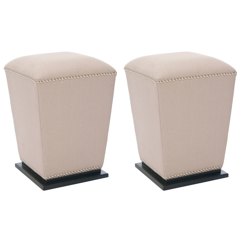 Safavieh Mason Ottoman Beige Fabric (Set Of 2)