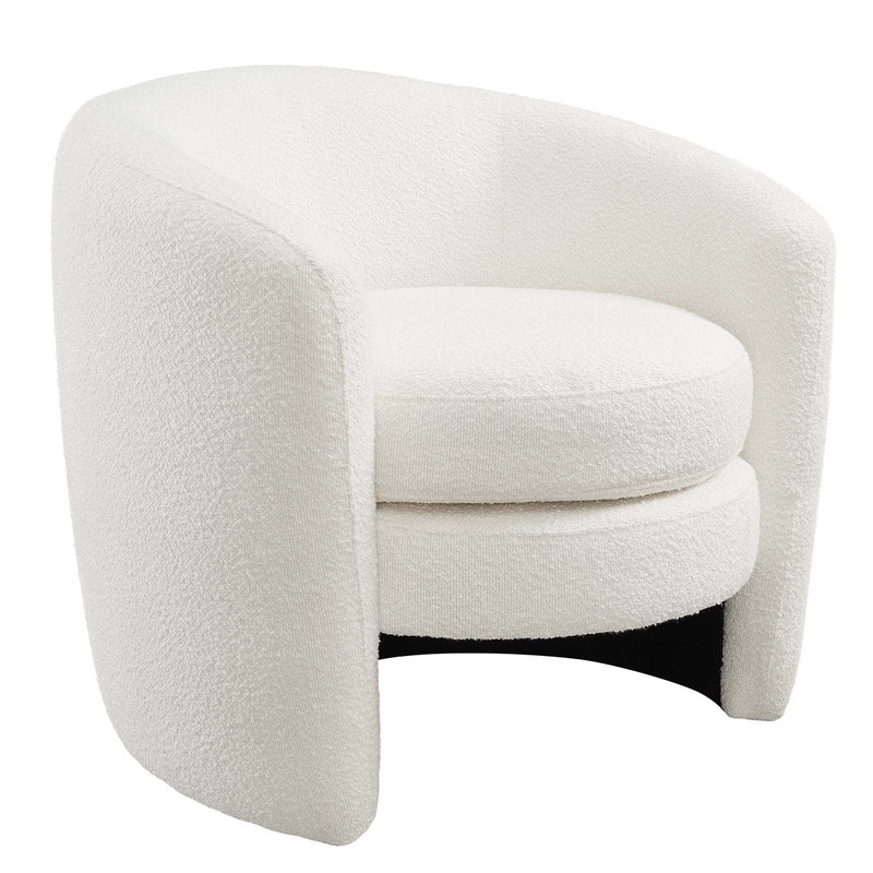 Affinity Upholstered Boucle Fabric Curved Back Armchair By Modway - EEI-6666