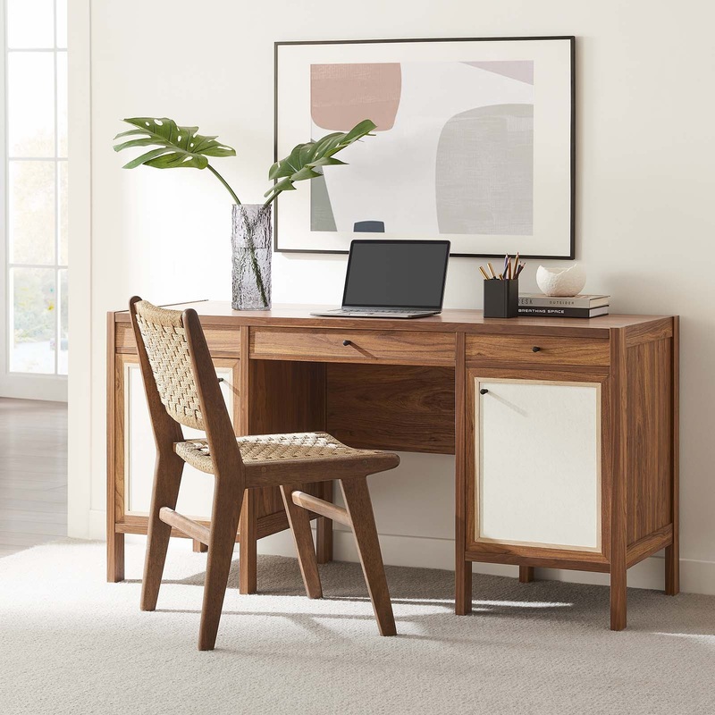 Capri 58" Wood Grain Office Desk By Modway - EEI-6618