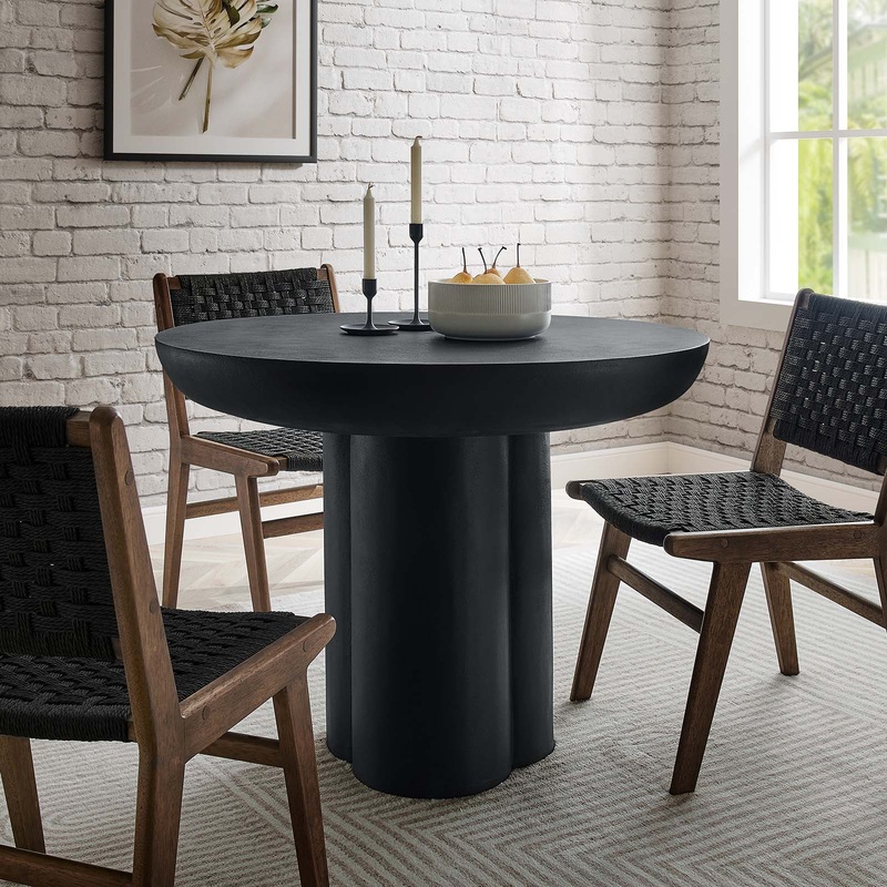 Caspian 40" Round Concrete Dining Table By Modway - EEI-6762