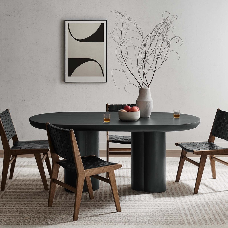 Caspian 72" Oval Concrete Dining Table By Modway - EEI-6764