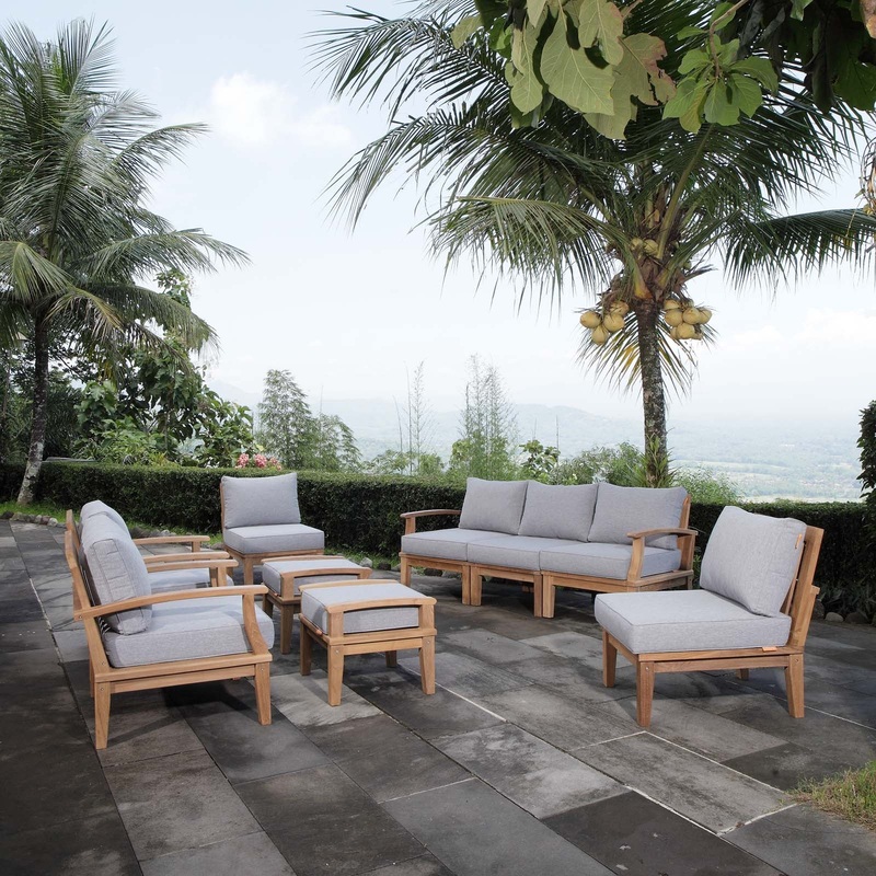 Marina 9 Piece Outdoor Patio Teak Set By Modway - EEI-1488