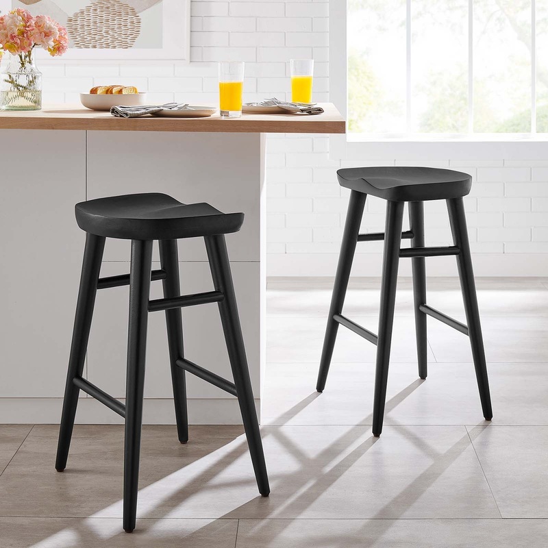 Saville Backless Wood Counter Stools - Set of 2 By Modway - EEI-6739