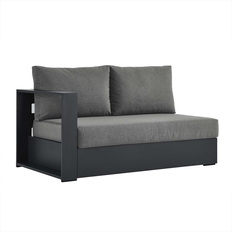 Tahoe Outdoor Patio Powder-Coated Aluminum Modular Left-Facing Loveseat By Modway - EEI-6629