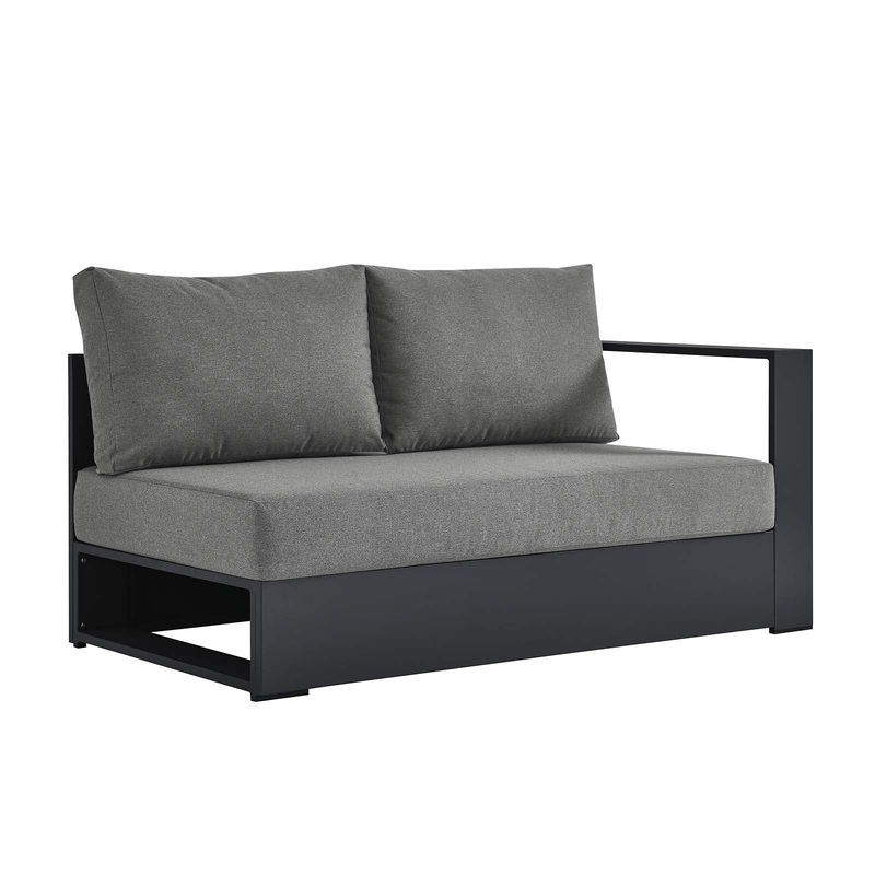 Tahoe Outdoor Patio Powder-Coated Aluminum Modular Right-Facing Loveseat By Modway - EEI-6630