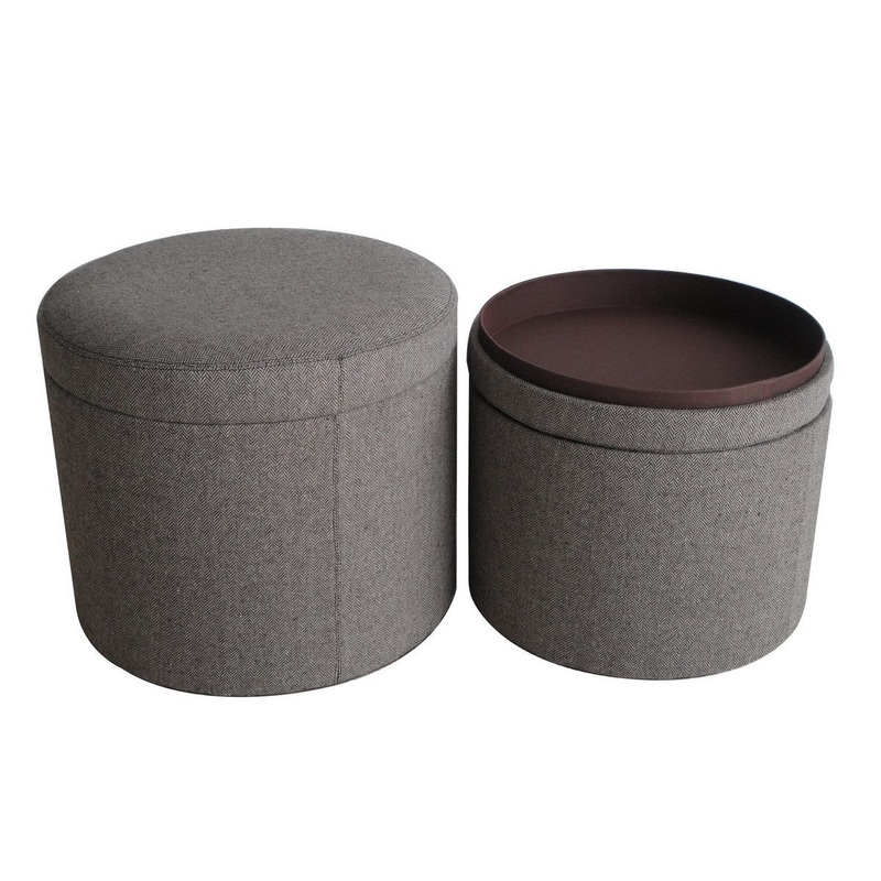 Screen Gems Mandalay Tweed Storage Ottomans - SGT0A30SL