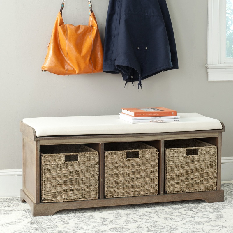Safavieh Lonan  Wicker Storage Bench