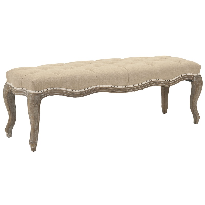 Safavieh Ramsey Bench With Flat Black Nail Heads