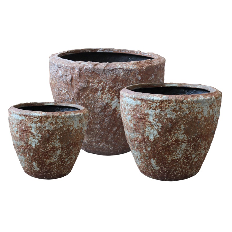 Screen Gems Rocky Round Tall Planter - Set/3 - SGS-2001