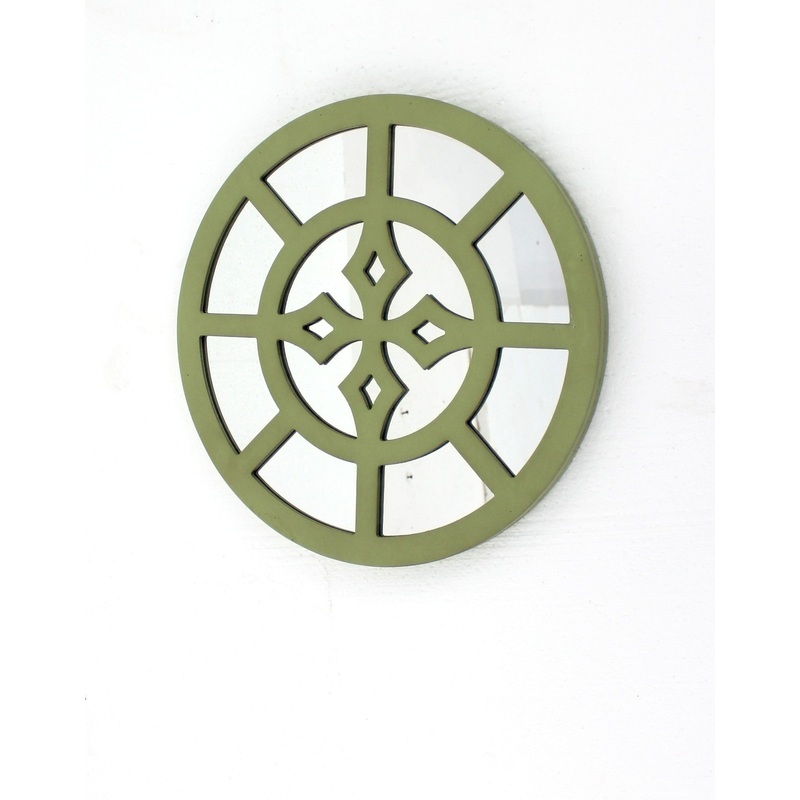 Screen Gems Round Green Mirror Wall Decor - Set of 2 - WD-108
