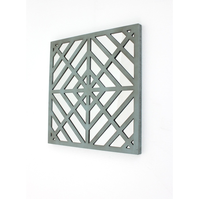 Screen Gems Square Blue Mirror Wall Decor - Set of 2 - WD-102