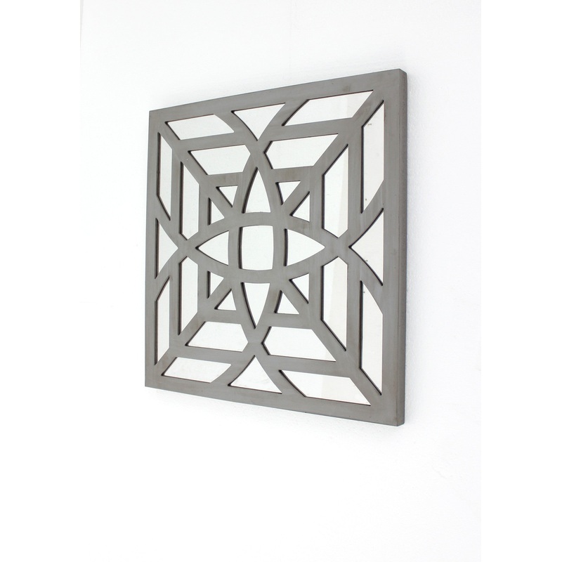 Screen Gems Square Grey Mirror Wall Decor - Set of 2 - WD-105