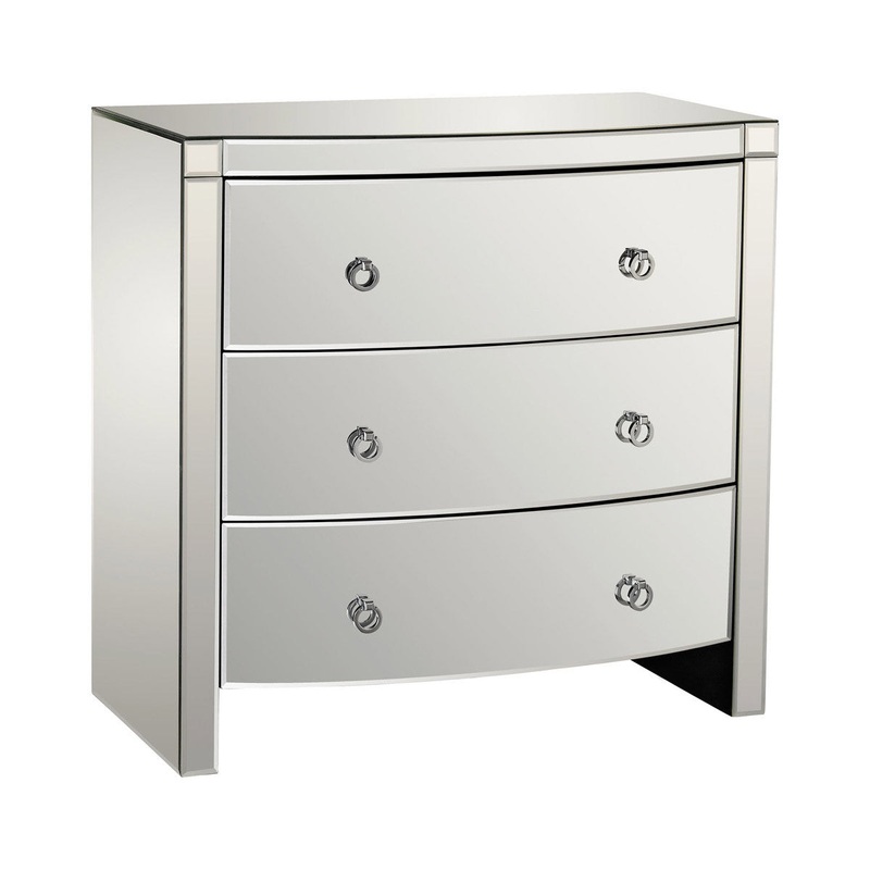 Dimond Home Bow Front Mirror 3 Drawer Chest