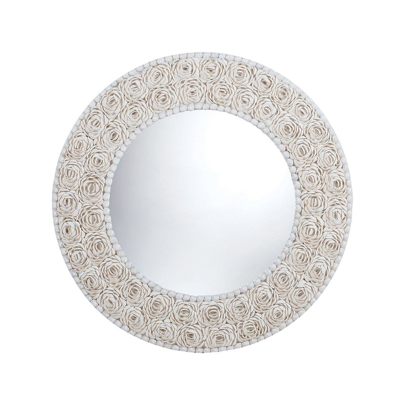 Dimond Home Floral Pattern Clam Shell Framed Mirror