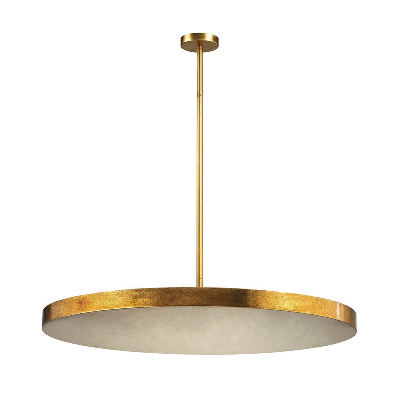 Dimond Lighting Laigne 4 Light Disc Pendant In Gold Leaf