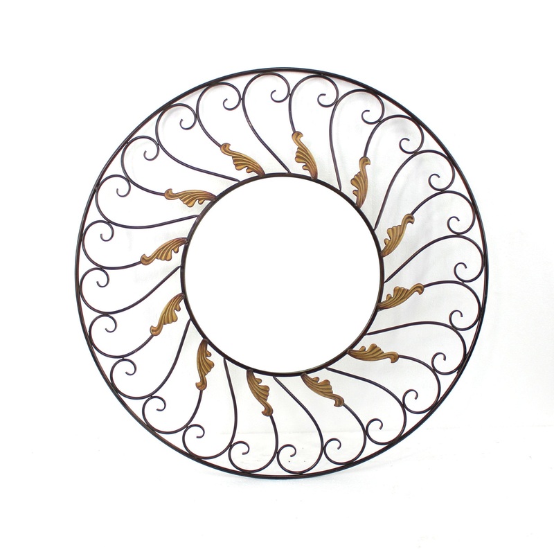 Screen Gems Round Metal Decorative Wall Mirror - Set of 2
