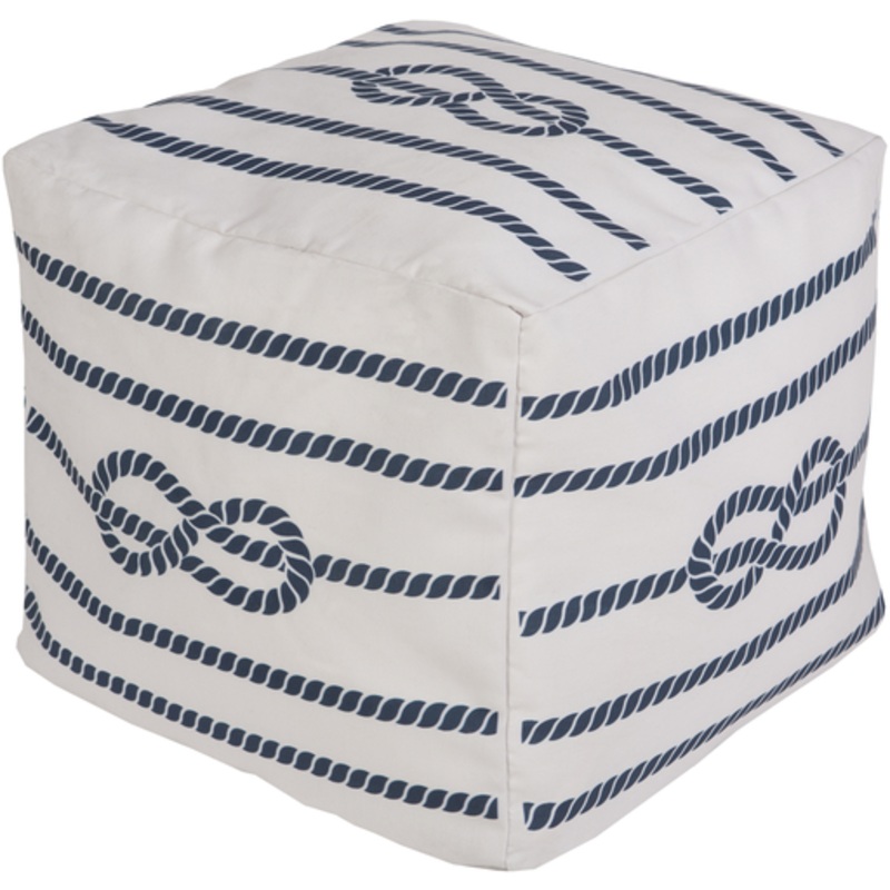 Surya Poufs Cube Pouf - Coastal - POUF-272