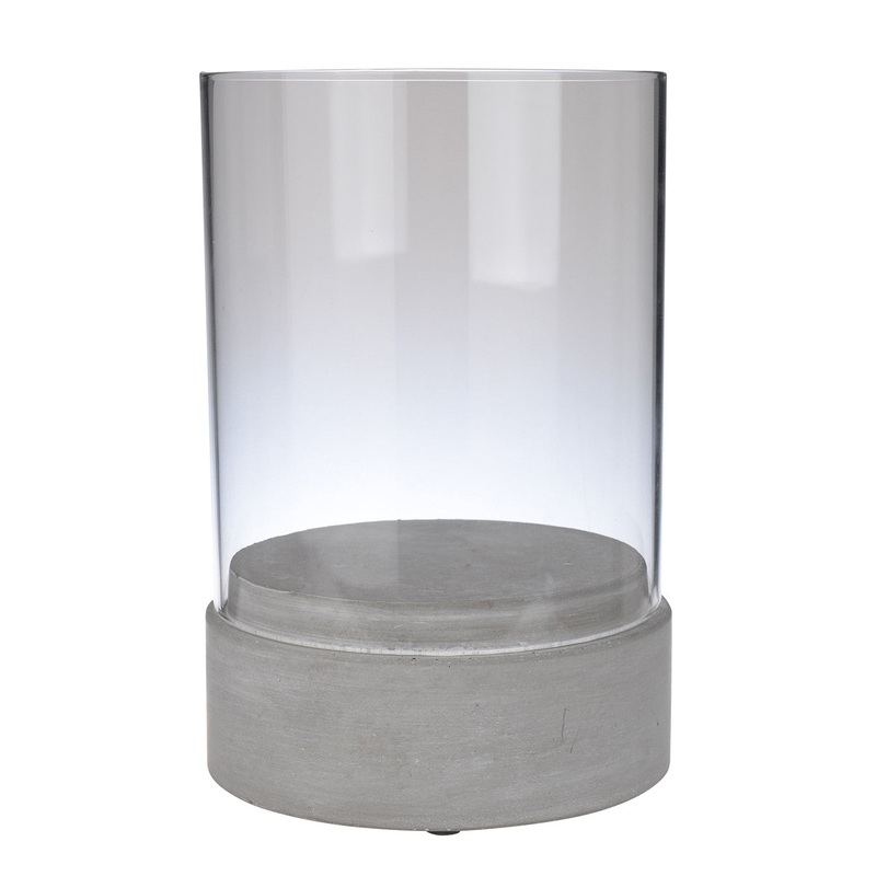 A&B Home City Scape Cement Candle Holder