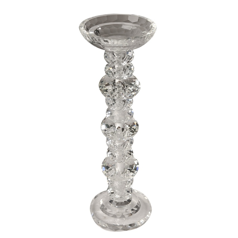 A&B Home Crystal Single Candle Holder - Set Of 2