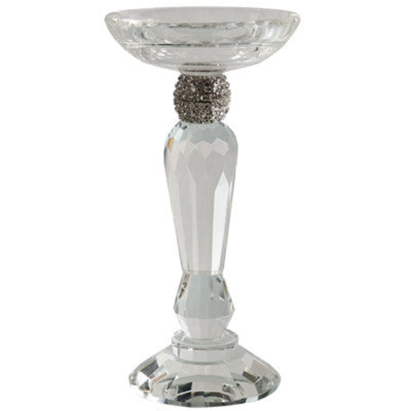 A&B Home Nera Crystal Pillar Candle Holder - Set Of 2