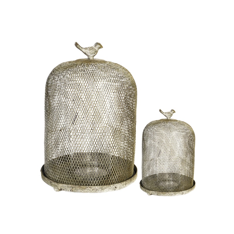 A&B Home Ophira Golden Sparrow Mesh Candle Holders - 2Pc/Box - Set Of 2