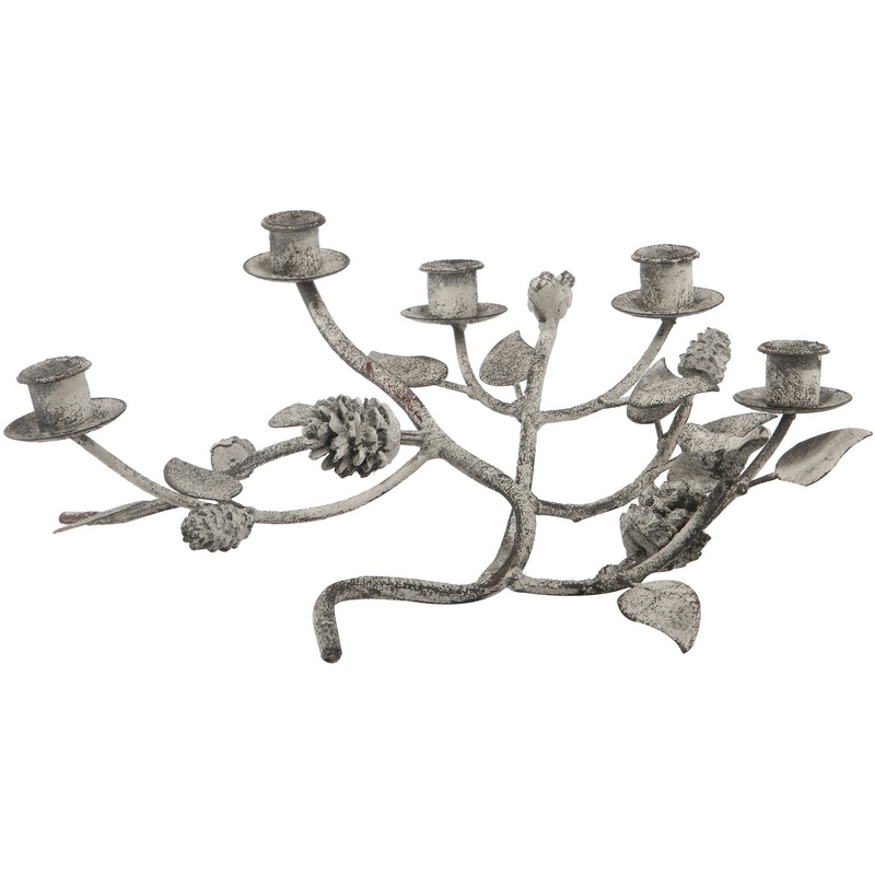 A&B Home Pinecone Candle Holder - Set Of 2