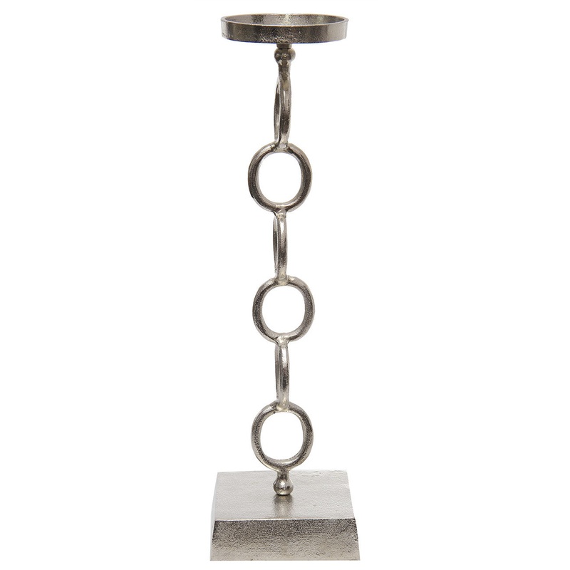 Aluminum Candle Holder - Set Of 2 (17")