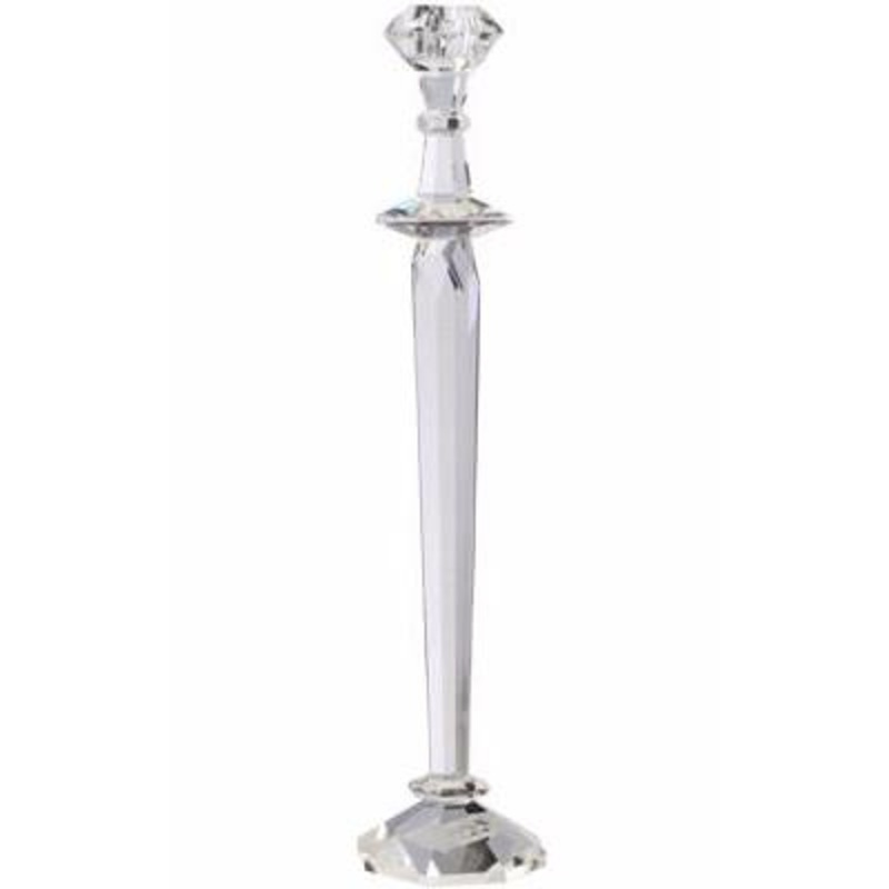 Calista Lead Crystal Candlestick Holder - Set/2