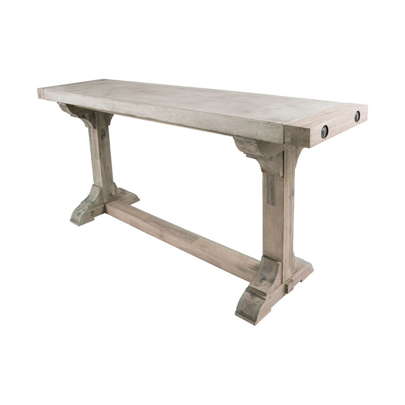 Dimond Home Pirate Console Table In Polished Concrete