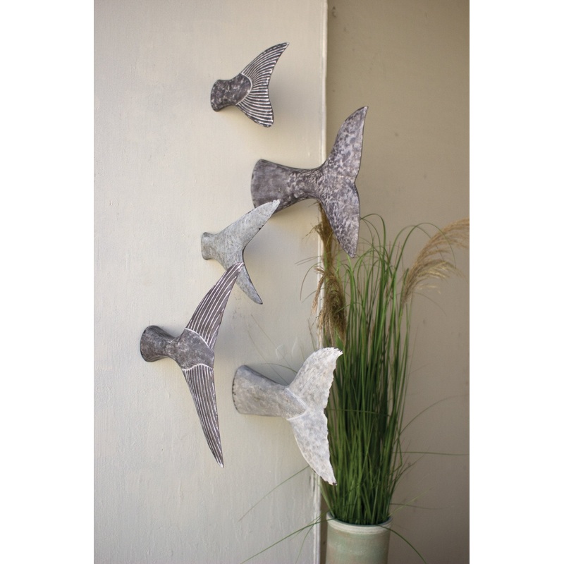 Kalalou Fish Tale Wall Sculptures - Set Of 5