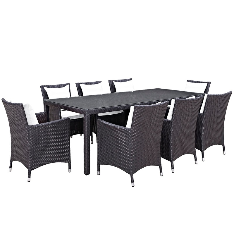 Modway Convene 9 Piece Outdoor Patio Dining Set - EEI-2217