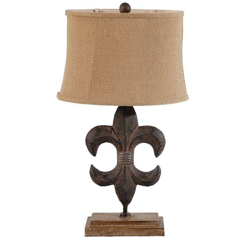 A&B Home Fleur-De-Lis Lamp - Set Of 2